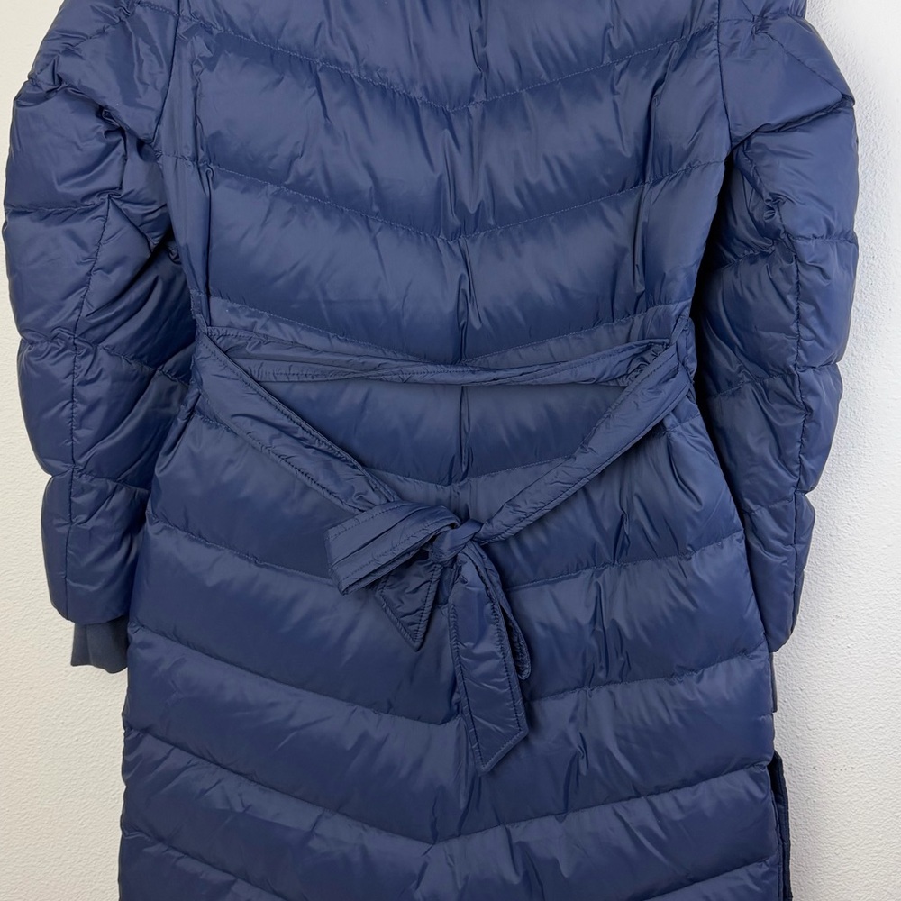 Unisync Alaska Airlines Uniform Belted Puffer Coat Navy Blue Women’s XS - Picture 3 of 13